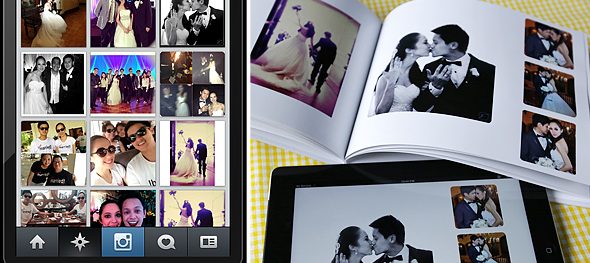 Create a Wedding Album from Facebook and Instagram photos.